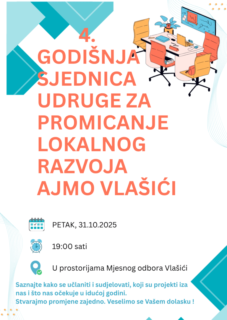 Održana 4. godišnja sjednica Udruge za promicanja lokalnog razvoja Ajmo Vlašići